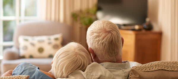 Elderly couple at home Image