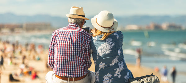 elderly couple at the beach Image