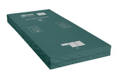 Softrest Contour foam mattress with white label, suitable for hospital or standard beds, angled side view.