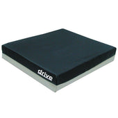 Black Drive Viscose Gel Seat Cushion, 18-inch wide for wheelchair pressure relief, front view.