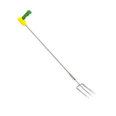 Easi-Grip long handle garden fork with ergonomic grip for easy reach, shown from the side.