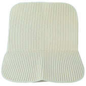 White Aquajoy Bathlifts Premier Plus seat cover, padded and removable, shown from above.