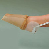 Foot sliding on a sock with Homecraft Dorking Tights & Stocking Puller in use.