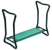 Aidapt folding garden kneeler with padded seat, foldable handles and sturdy frame, shown from the side.
