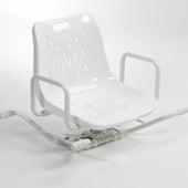 Drive Comfort Swivel Bather with adjustable width and armrests for bath or shower use, shown side view.
