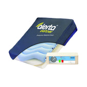 Alerta Partner alternating cushion system with pump and foam base for pressure sore prevention, shown from a front angle.
