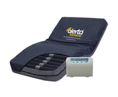 Alerta bariatric alternating mattress with triple air cells and electronic control unit, side view.