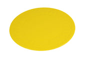Bright red round non-slip coaster with decorative rim, flat design on a white background, top view.