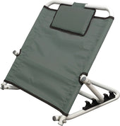 Blue Aidapt Birling Bed Back Rest with padded, adjustable support for reclining, shown from a front angle.
