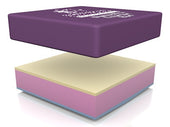 Dyna-Flex Bari Cushion with three square layers and floating top layer for pressure relief, front view.