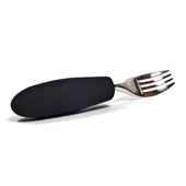 Buckingham Knork with contoured foam handle and stainless steel body, shown from side view.
