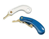 Homecraft Key Turner for two keys with curved white and blue grips, ergonomic design for easier turning, front view.