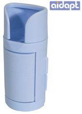 Aidapt Eye Drop Dispenser with flip-top lid, Aidapt logo in top right corner, front view.