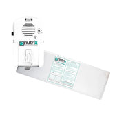Lifemax Nutrix Voice Alert with bed sensor mat and instruction card, rectangular design, audible bed exit alarm function, top view.