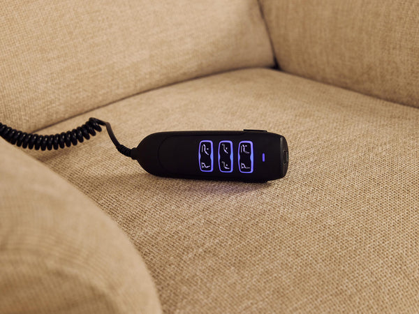 Sanford chairWoman in reclined chairWoman sitting on chairChair Handset Control