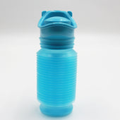 Collapsible Buckingham Uriwell Unisex Urinal upright against a plain white background, front view.