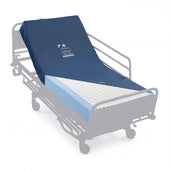 Sidhil Acclaim VE Foam Mattress on adjustable profiling bed, cutaway reveals visco-elastic foam layers, shown side view.