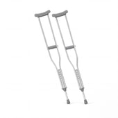 Drive Aluminium Underarm Crutches, lightweight design, upright position, front view.