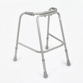 Trulife Childrens Walking Frame, lightweight and height-adjustable with four legs and rubber tips, front view.