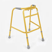 Trulife Childrens Walking Frame with grey handles and adjustable legs for kids mobility aid, front view.