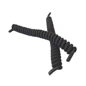 Performance Health Coiler Shoe Laces crossed on a white surface, top view.