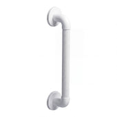 Homecraft Fluted Grab Rails, wall-mounted with textured grip and round plates, shown against a white background, front view.