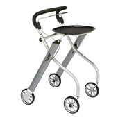 Lets Go Indoor Rollator - Silver on a white background
