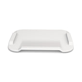 ORNAMIN Non-Slip Cutting Board, rectangular with raised edges and side handles, front view on white background.