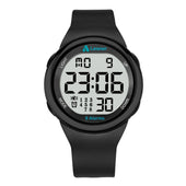 Pivotell 8 Alarm Vibrating Watch with large display, daily medication alarms, icons and vibration features, front view.