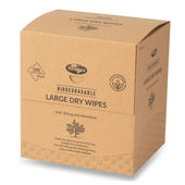Nilaqua Plastic Free Large Dry Wipes box with 100 wipes, front view.