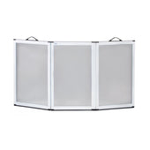 NRS Portascreen Shower Guard with handles standing upright, plain background, front view.