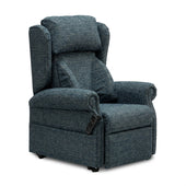 Repose Chatsworth Dual Motor Riser Recliner Chair with remote control and cushioned backrest, front view.
