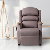 Repose Henley Dual Motor Riser Recliner Chair in a modern minimalist living room, angled front view.