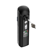 Lifemax Safe Ear Wax Removal Kit digital device with display, power button and cleaning tip, front view.