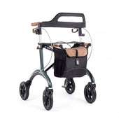 Saljol Bariatric Carbon Rollator, lightweight folding walking aid with handles and under-seat storage, front view.