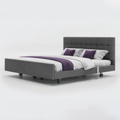 Opera Beds Signature Comfort Dual Profiling Bed with adjustable base and tufted headboard, front view.
