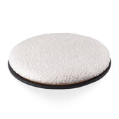 Textured circular Drive swivel seat for car transfers, side view.