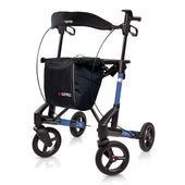 Topro Troja 5G Premium rollator with four wheels, seat, hand brakes and storage bag, front angle view.