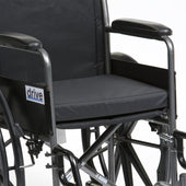 Drive wheelchair seat cushion, 2 inch canvas, front view.