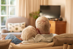 Elderly couple at home