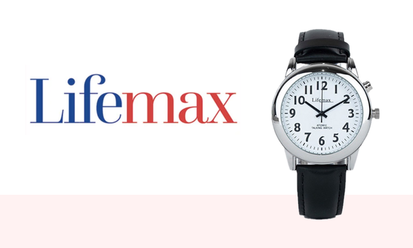 Lifemax logo and watch