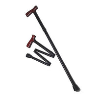 Adjustable Folding Walking Stick with Wooden Handle