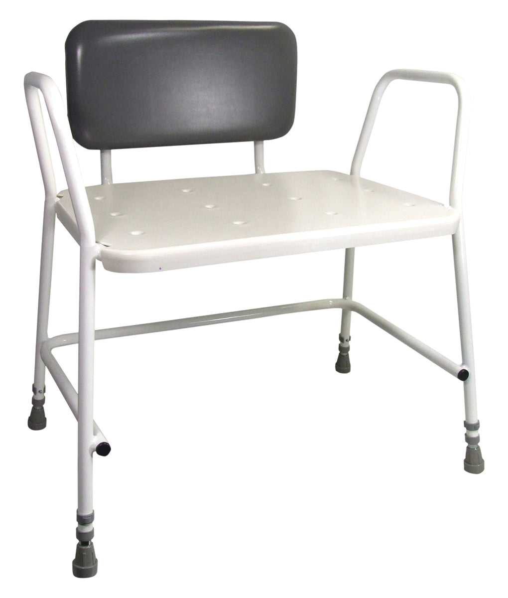 Platinum Health Atlas Deluxe Bariatric Shower Bench With Cutout And Insert