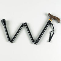 Premium Folding Coloured Walking Sticks - Black