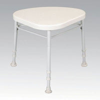 White Line Corner Shower Stool