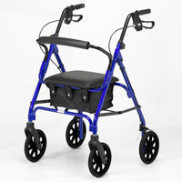 Days 100 Series Lightweight Four Wheeled Rollator - Blue