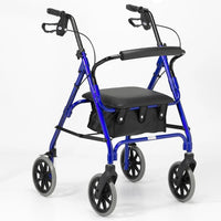 Days 100 Series Lightweight Four Wheeled Rollator - Blue