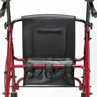Days 100 Series Lightweight Four Wheeled Rollator - Red