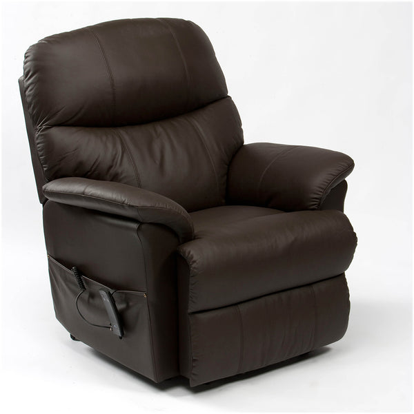 Lars Leather Single Motor Riser Recliner Chair Image 2