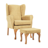 Queen Anne Fireside Chair - Mineral